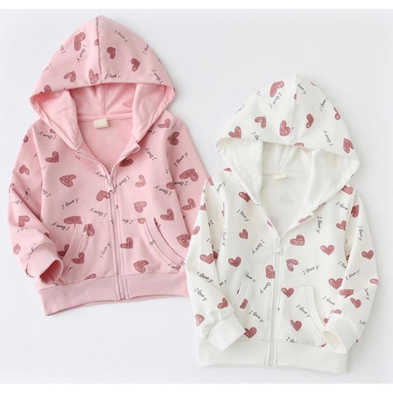 [現貨]春秋款女童薄外套 舒適兒童印花連帽外套-細節圖2