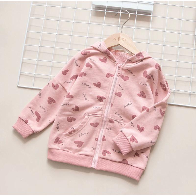 [現貨]春秋款女童薄外套 舒適兒童印花連帽外套-細節圖3