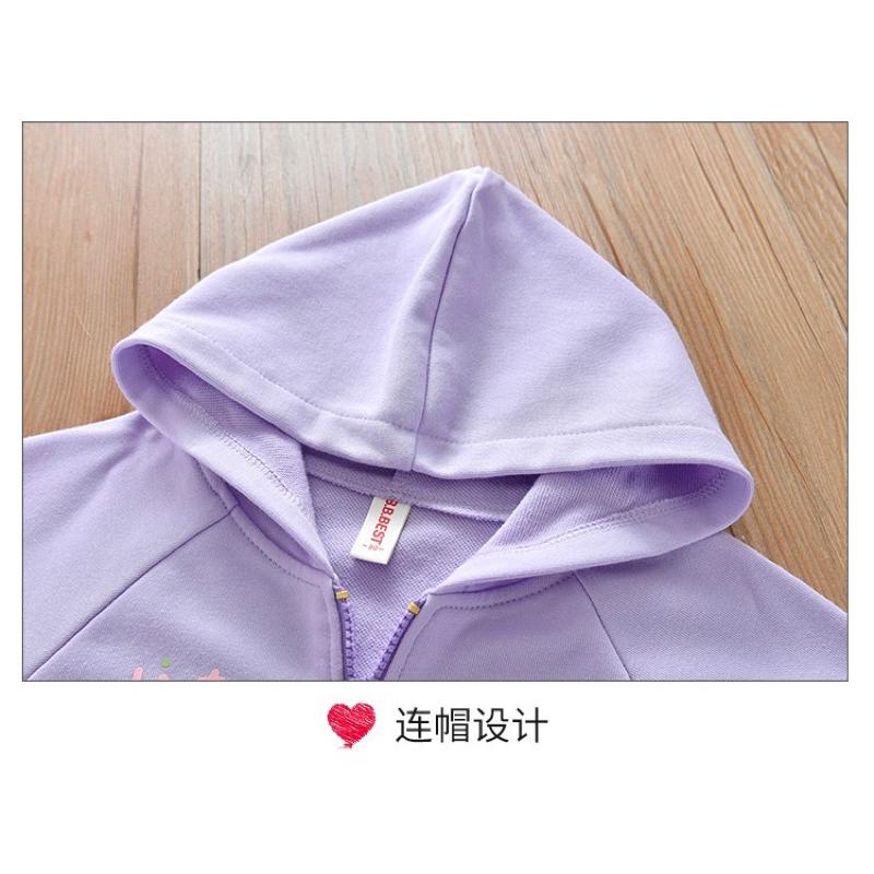 [現貨]春秋款女童薄外套 舒適兒童印花連帽外套-細節圖6