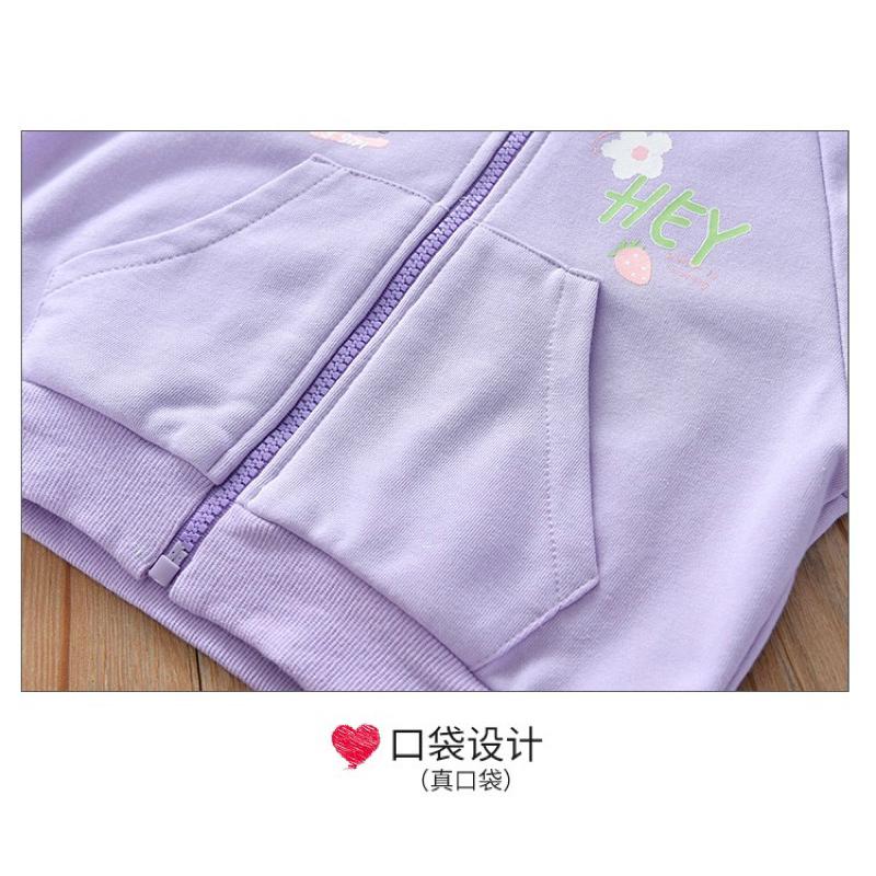 [現貨]春秋款女童薄外套 舒適兒童印花連帽外套-細節圖8