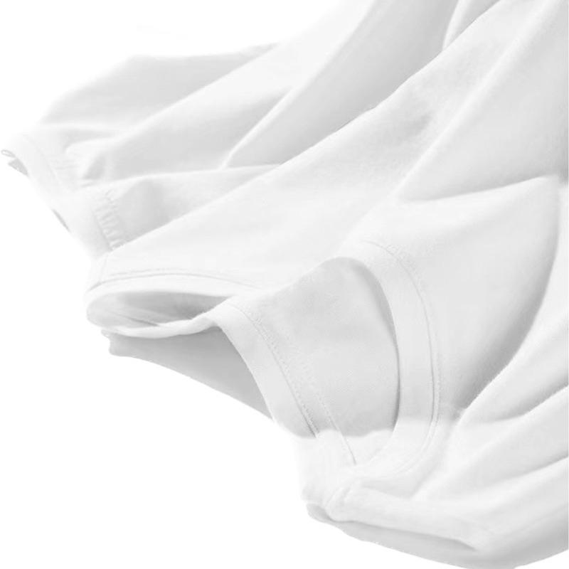 [現貨] 兒童純棉短袖上衣 百搭白色上衣 黑色上衣 女童男童短袖班服 打底素色短袖T恤-細節圖4