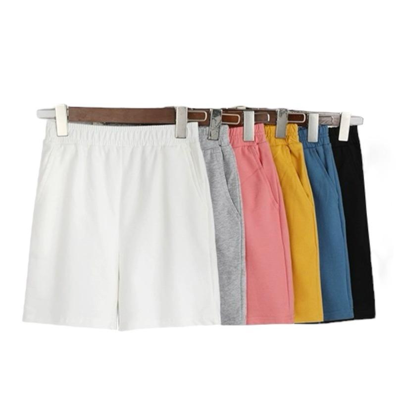 [現貨]純棉夏季兒童短褲 白色短褲 口袋五分褲 百搭素色褲子 黑色短褲-細節圖2