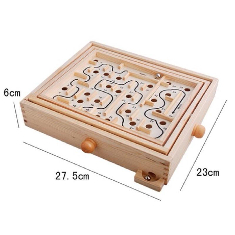 [現貨]木製36關滾珠迷宮平衡玩具-細節圖2