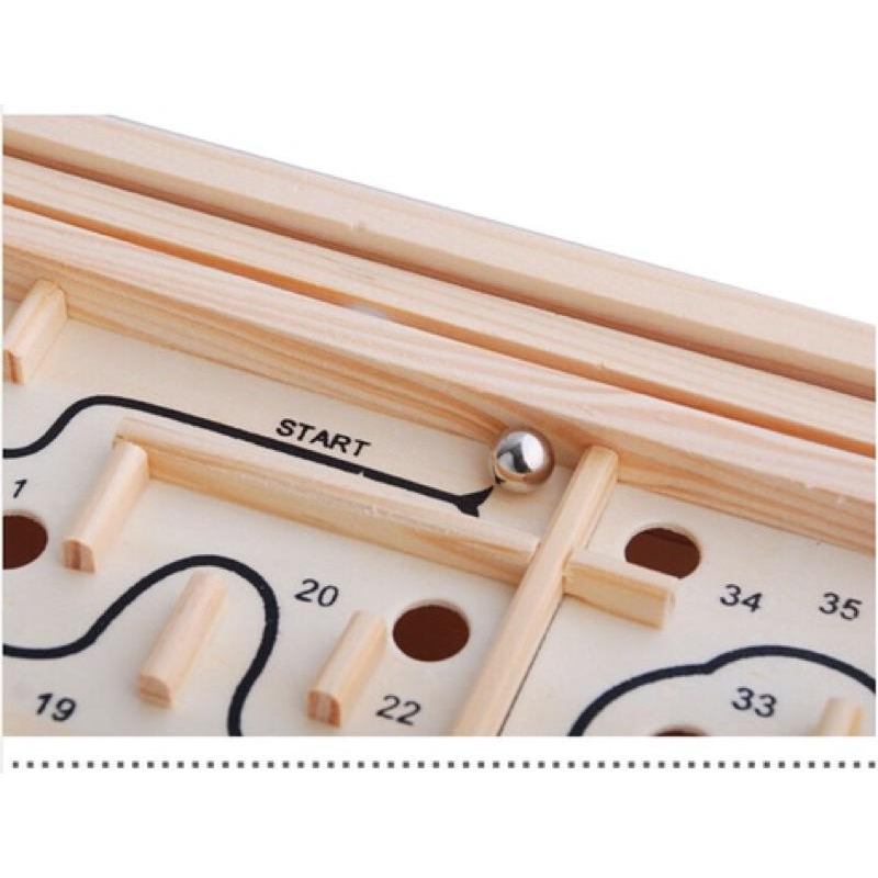 [現貨]木製36關滾珠迷宮平衡玩具-細節圖3
