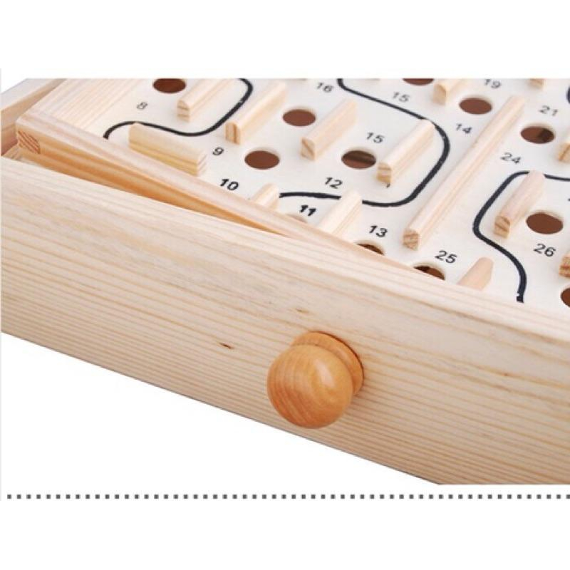 [現貨]木製36關滾珠迷宮平衡玩具-細節圖4