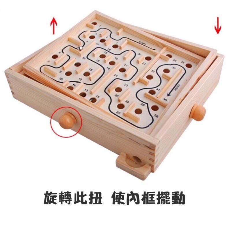 [現貨]木製36關滾珠迷宮平衡玩具-細節圖7