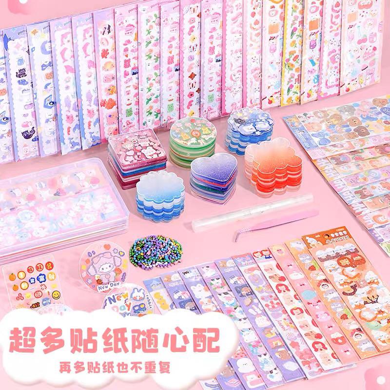 [現貨]奶油膠咕卡427件豪華大套裝（贈三層收納盒） DIY咕卡貼紙 咕卡盤  小學生估卡套裝-細節圖6