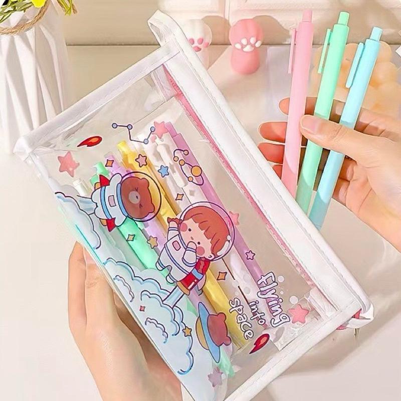 [現貨]pvc透明筆袋 化妝品收納包 飾品收納袋-細節圖4