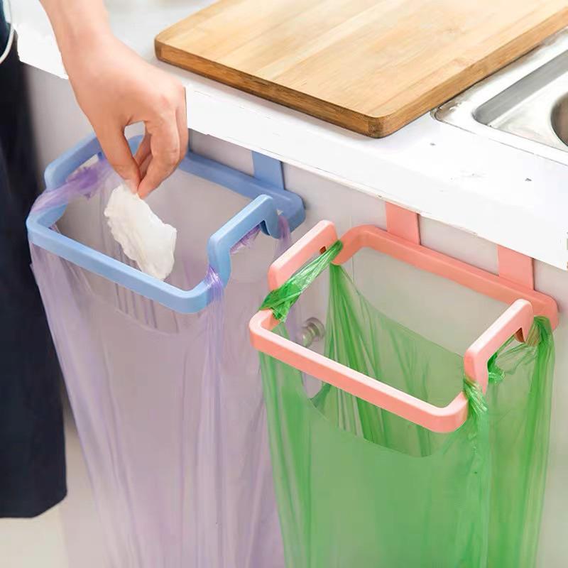 [現貨]廚房垃圾袋架 櫥櫃門後抹布架 垃圾收納掛架-細節圖2