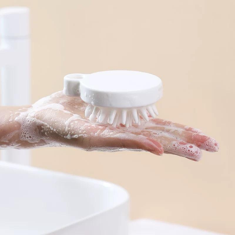 [現貨]白色洗頭刷 抓頭器 日式矽膠洗發刷 洗頭神器 頭部按摩梳子-細節圖5