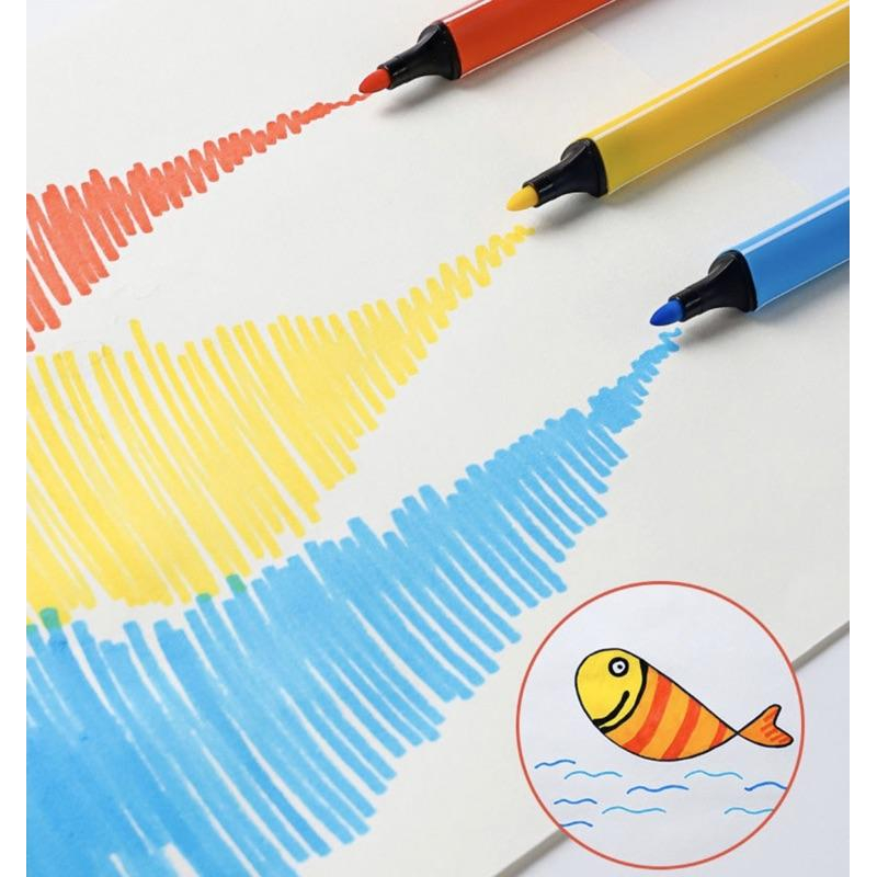 [現貨]兒童盒裝粗三角可水洗彩色筆(12/24/36色）環保彩繪粗三角筆-細節圖6