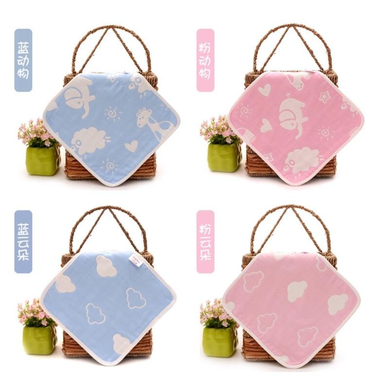 [現貨]寶寶六層紗布手帕小方巾 紗布巾 口水巾-細節圖2