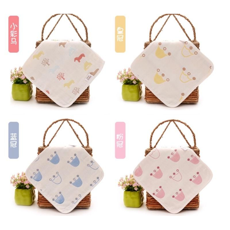 [現貨]寶寶六層紗布手帕小方巾 紗布巾 口水巾-細節圖3