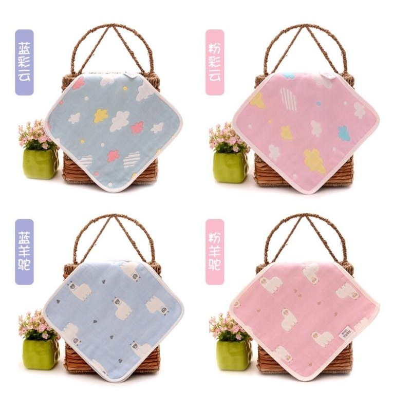 [現貨]寶寶六層紗布手帕小方巾 紗布巾 口水巾-細節圖5