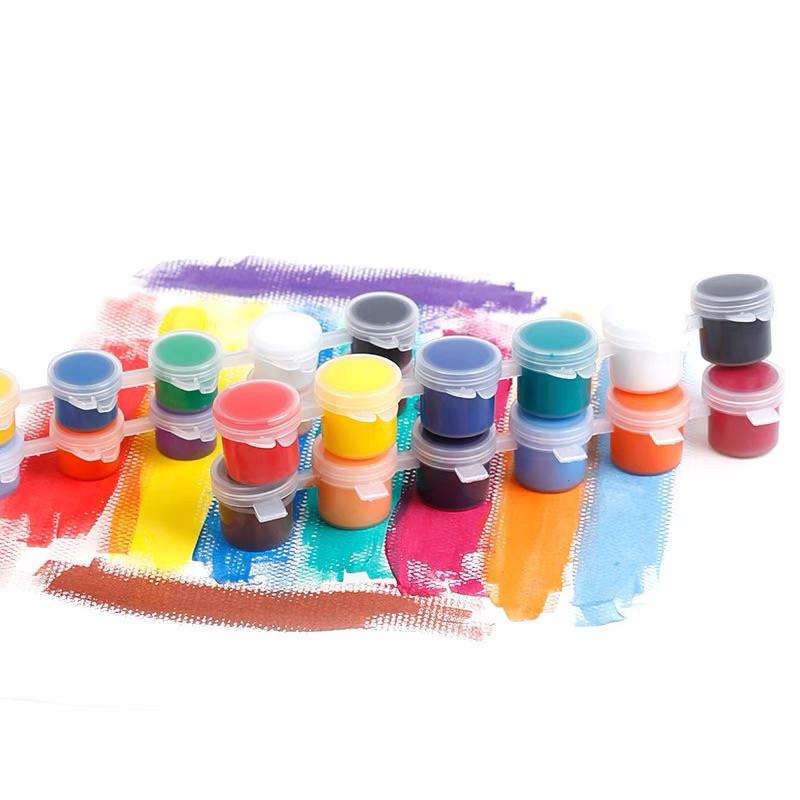 [現貨]diy塗鴉顏料套裝（6色+水彩筆）彩繪活動 手繪 丙烯顏料條-細節圖6