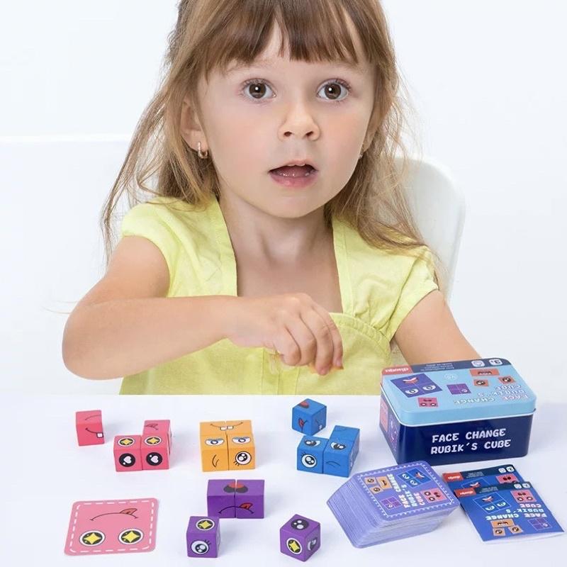 [現貨]趣味表情變臉魔方鐵盒裝  益智遊戲-細節圖3