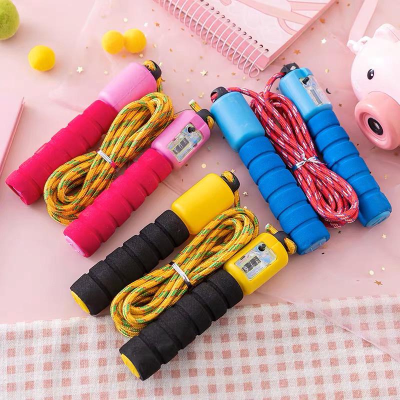 [現貨]兒童運動計數跳繩 海綿握把健身跳繩-細節圖7