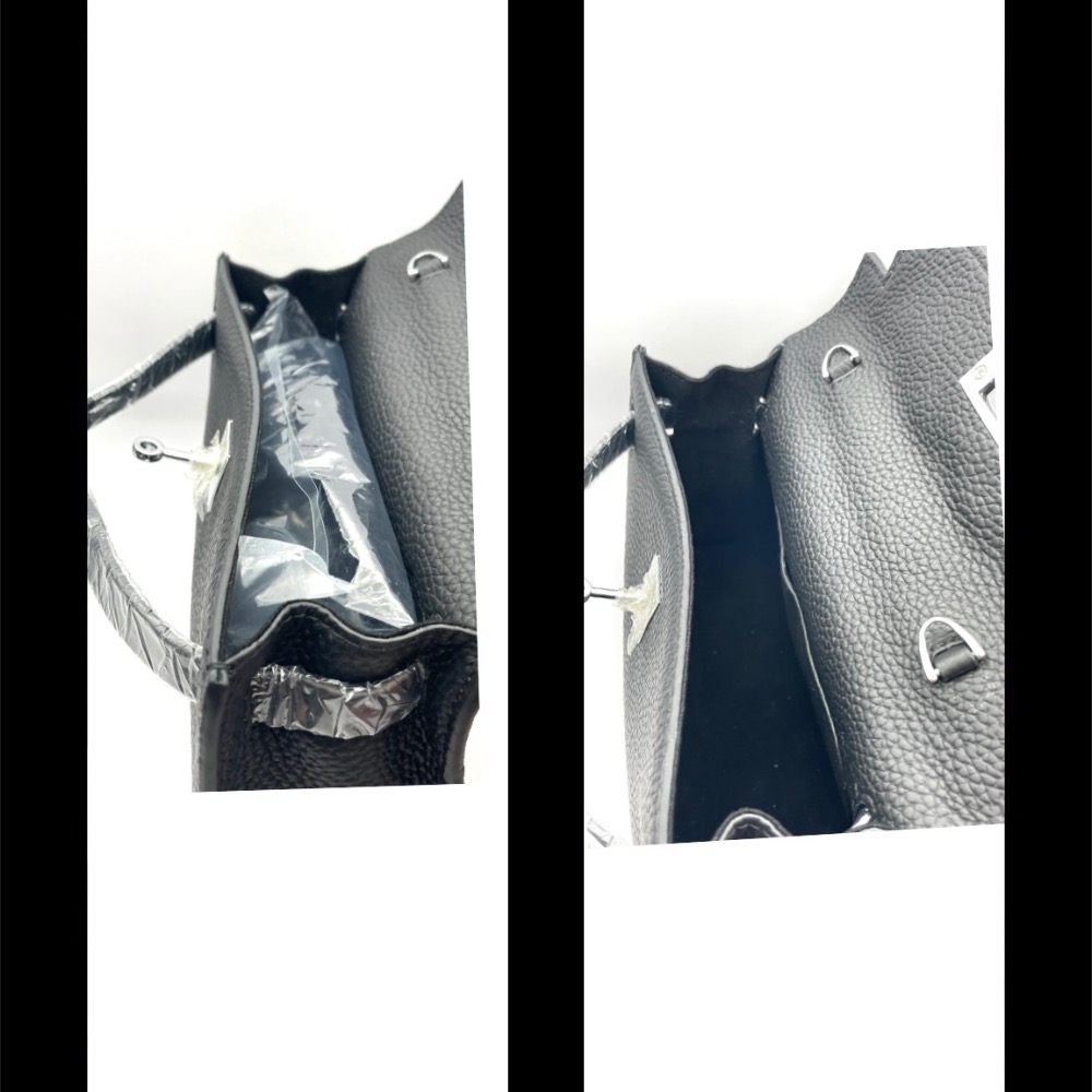 全新頭層牛皮凱莉包-細節圖5