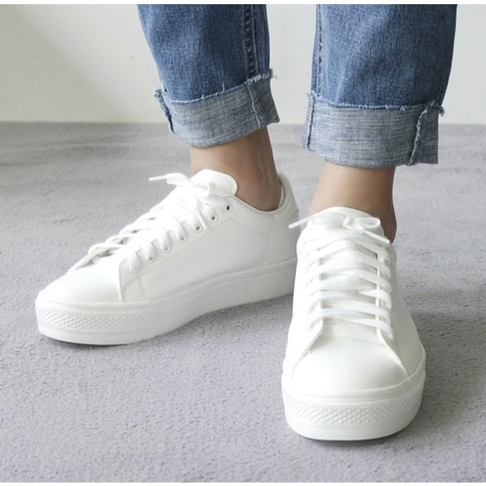 VOS AMO韓國嚴選單品-韓國製熱銷款+3.5cm百搭透氣白鞋-細節圖7
