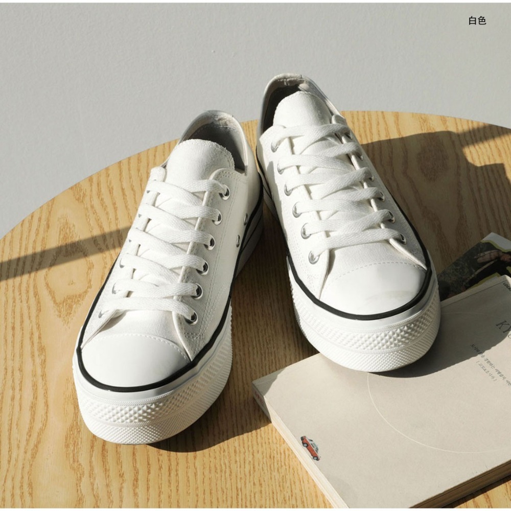 VOS AMO韓國嚴選單品-韓國製新款素面百搭+4cm帆布男鞋(3色)-細節圖7