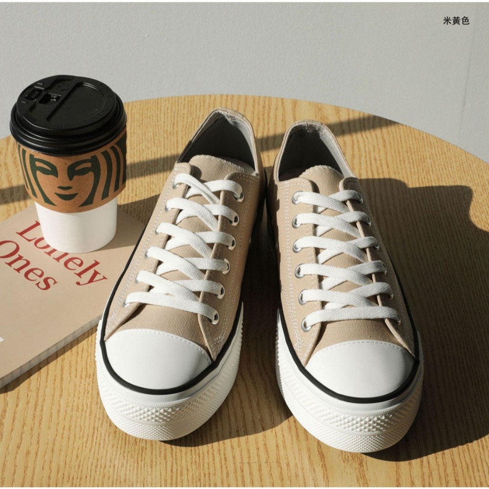 VOS AMO韓國嚴選單品-韓國製新款素面百搭+4cm帆布男鞋(3色)-細節圖9
