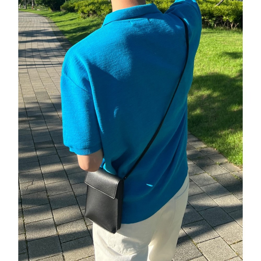 VOS AMO韓國嚴選單品-韓國製熱銷新款簡約純色迷你斜背包(3色)-細節圖4