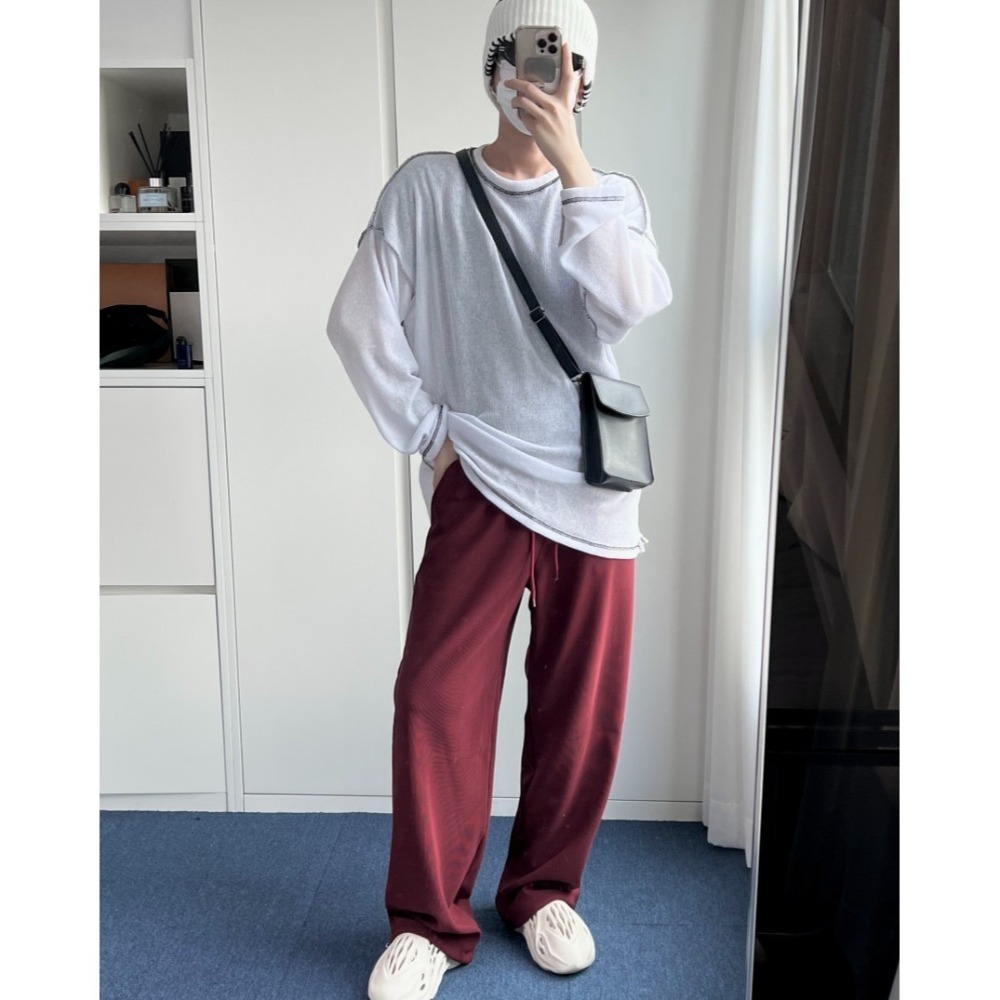 VOS AMO韓國嚴選單品-韓國製熱銷款皮革全黑翻蓋迷你斜背包-細節圖5