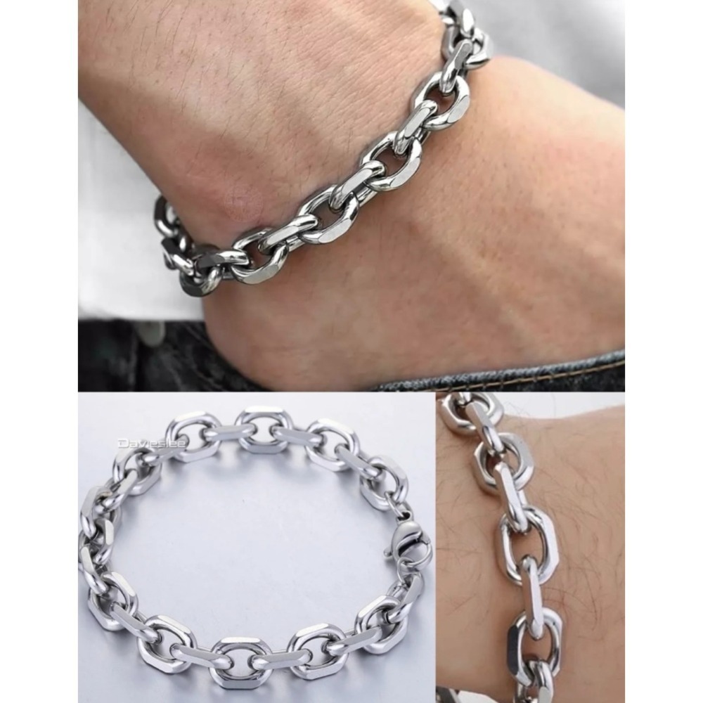 VOS AMO韓國嚴選單品-韓國熱銷經典款鏈式銀色手鍊-細節圖5