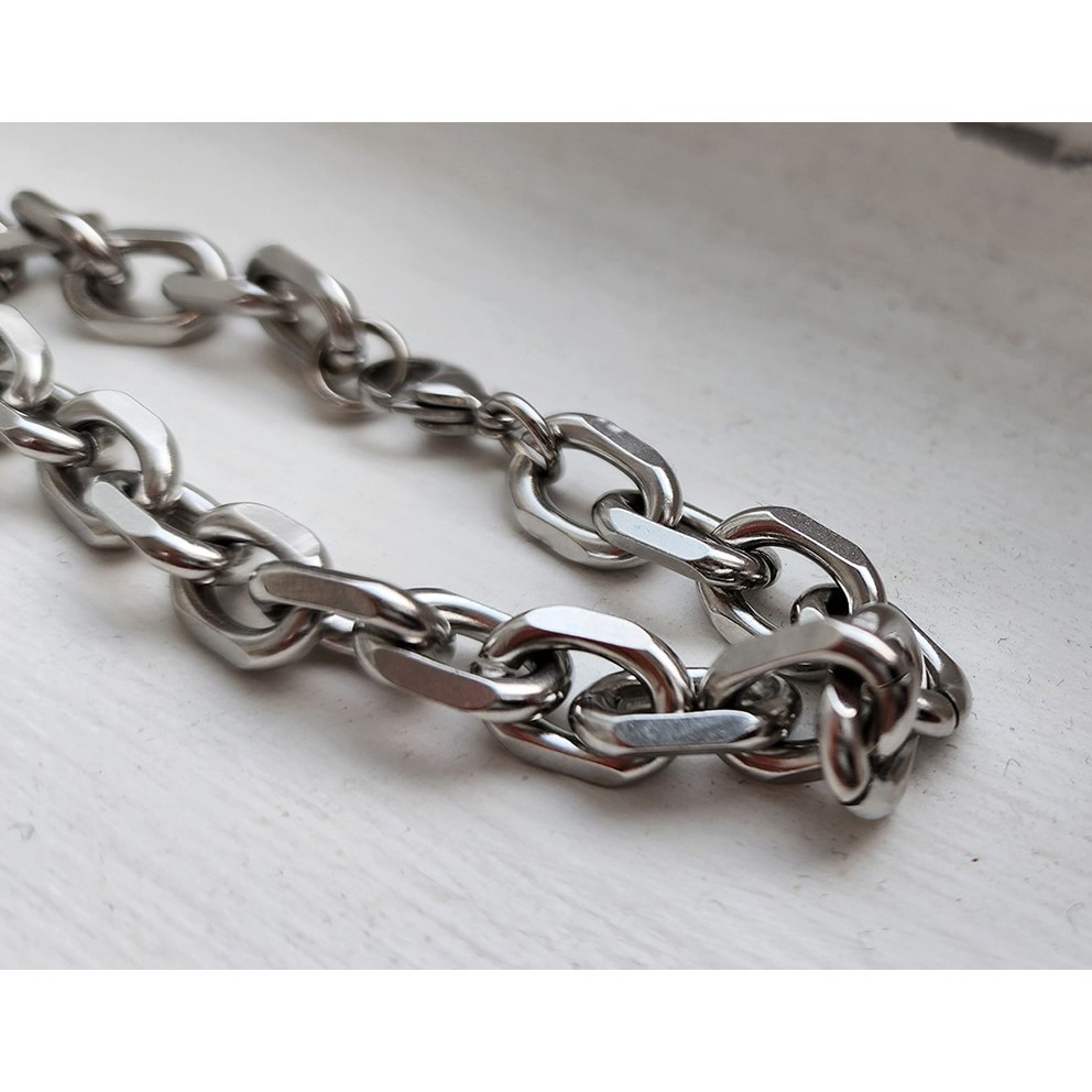 VOS AMO韓國嚴選單品-韓國熱銷經典款鏈式銀色手鍊-細節圖8