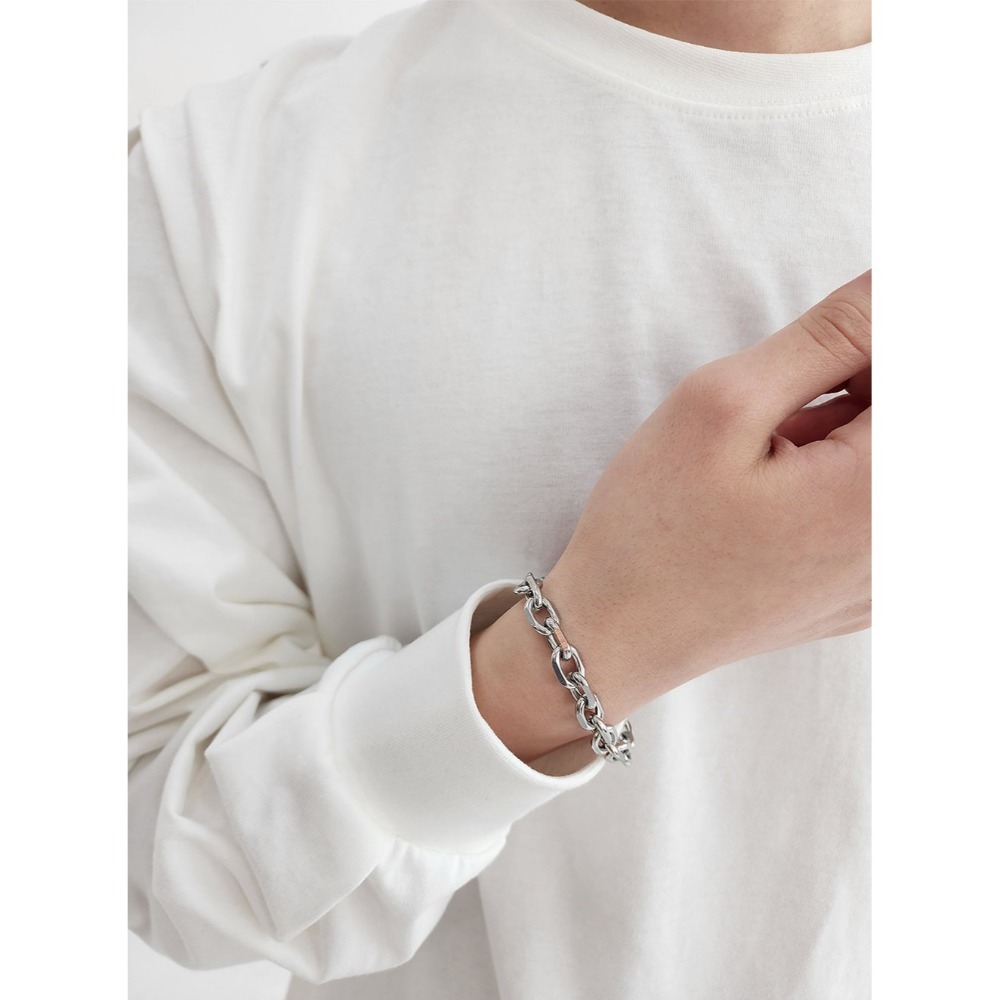 VOS AMO韓國嚴選單品-韓國熱銷經典款鏈式銀色手鍊-細節圖10