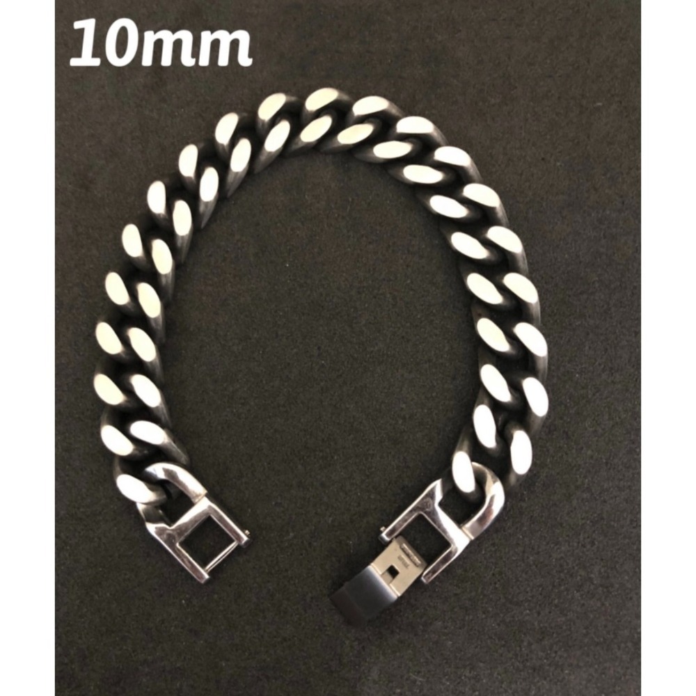 VOS AMO韓國嚴選單品-韓國熱銷款經典啞光黑單鍊式手鍊(3尺寸)-細節圖7