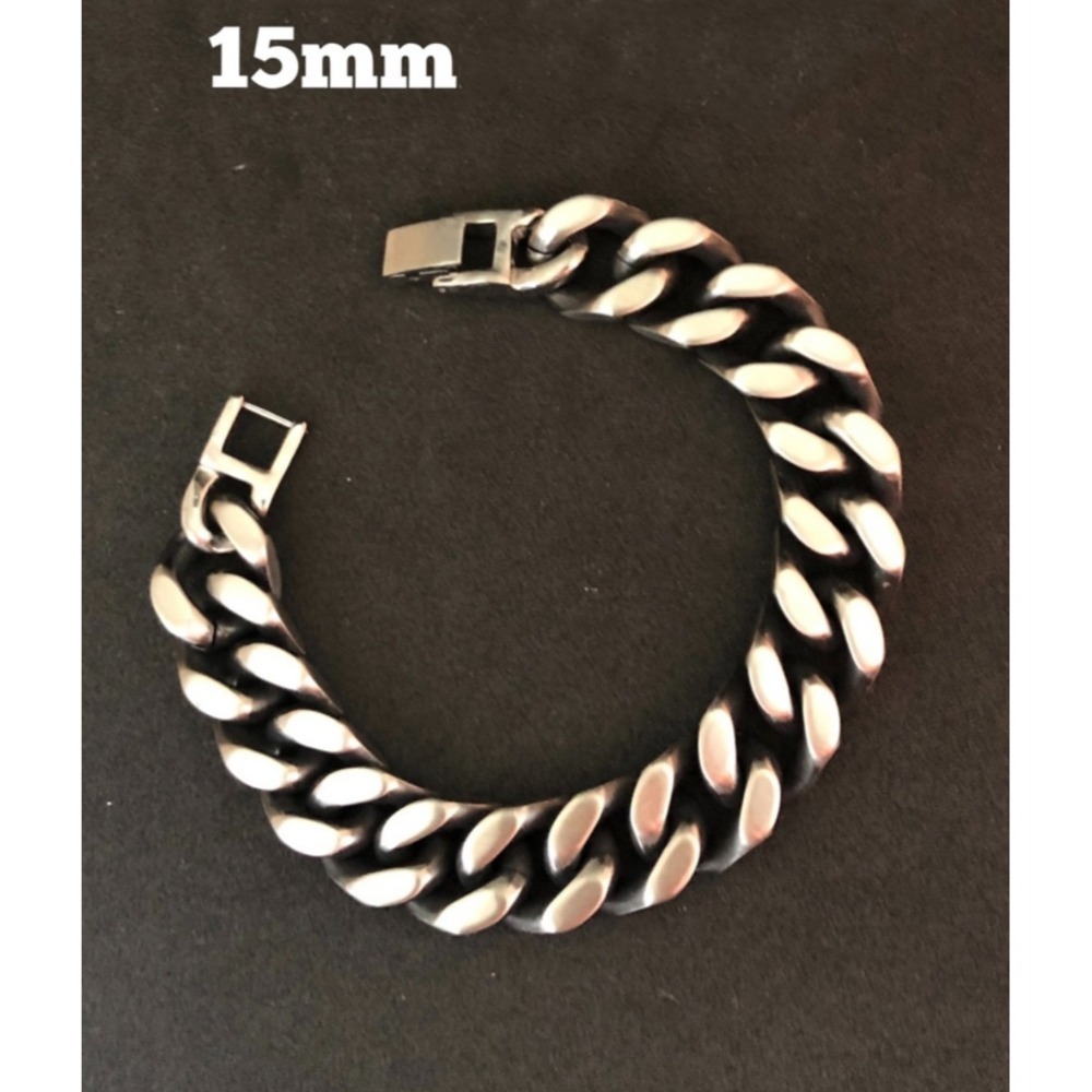 VOS AMO韓國嚴選單品-韓國熱銷款經典啞光黑單鍊式手鍊(3尺寸)-細節圖8