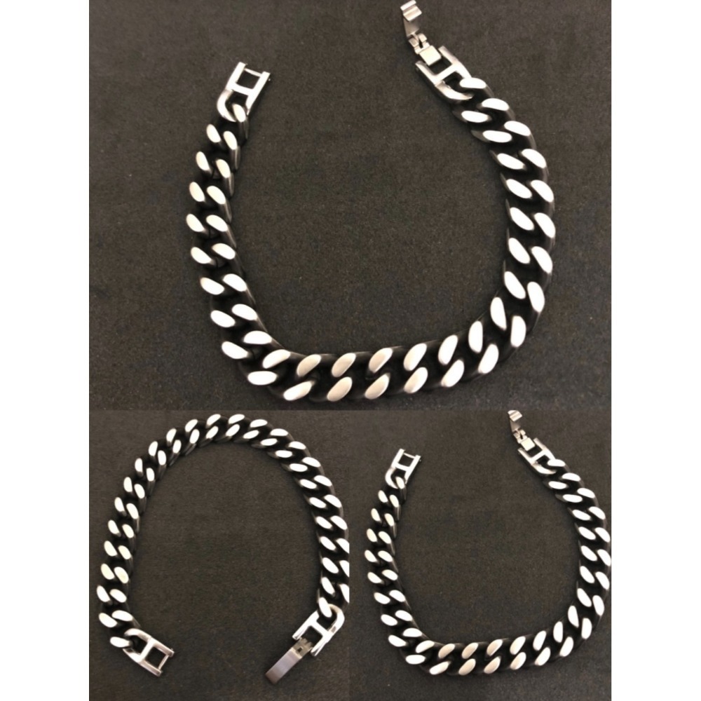 VOS AMO韓國嚴選單品-韓國熱銷款經典啞光黑單鍊式手鍊(3尺寸)-細節圖10