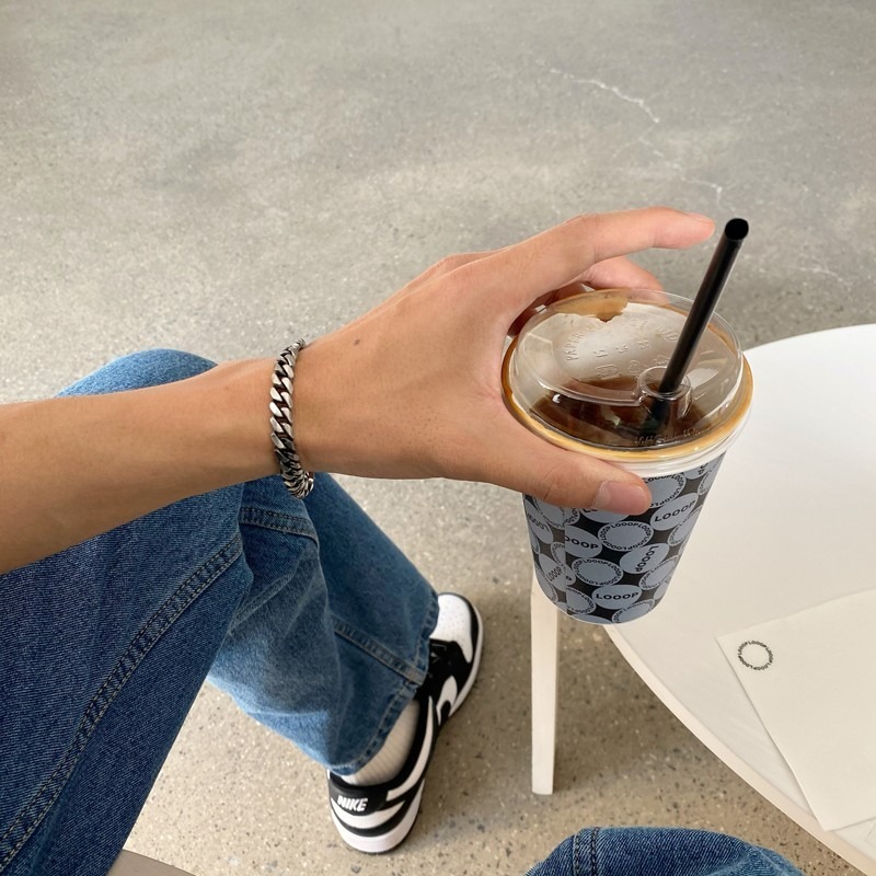 VOS AMO韓國嚴選單品-韓國熱銷款經典單鍊式8mm銀色手鍊-細節圖2