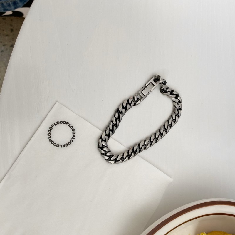 VOS AMO韓國嚴選單品-韓國熱銷款經典單鍊式8mm銀色手鍊-細節圖8