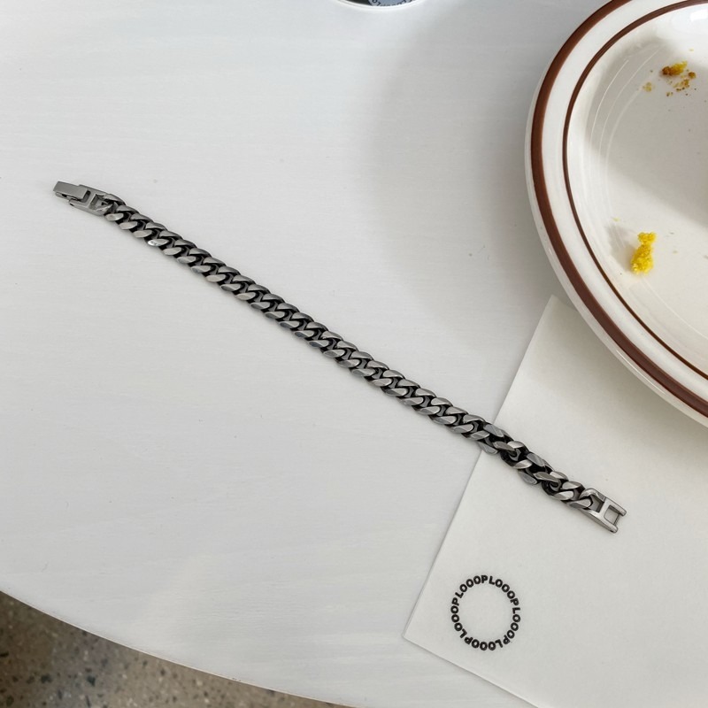 VOS AMO韓國嚴選單品-韓國熱銷款經典單鍊式8mm銀色手鍊-細節圖9