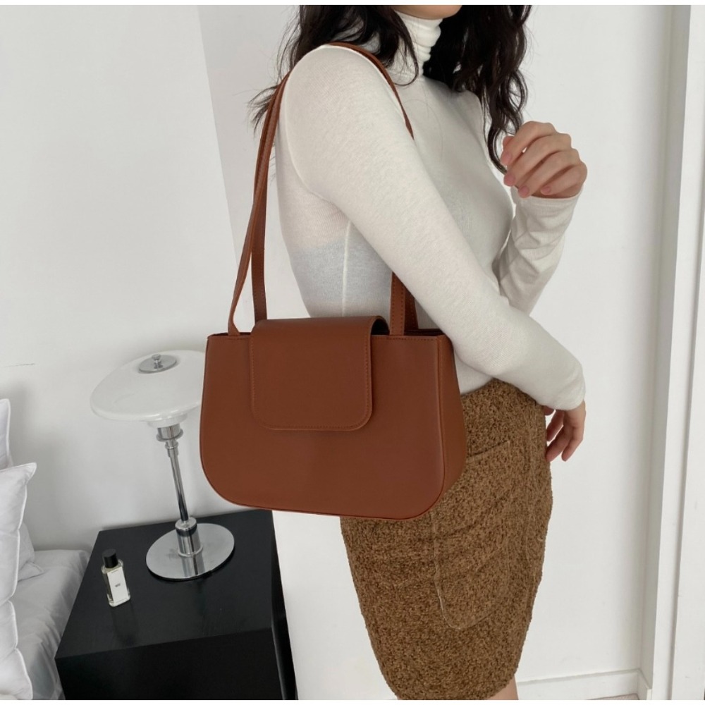 VOS AMO韓國嚴選流行女包-韓國熱銷款純色翻蓋皮革單肩包(6色)-細節圖10