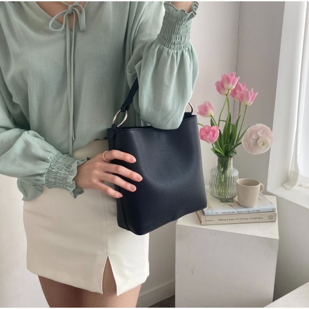 VOS AMO韓國嚴選流行女包-韓國熱銷款純色皮革手提包(5色)-細節圖3