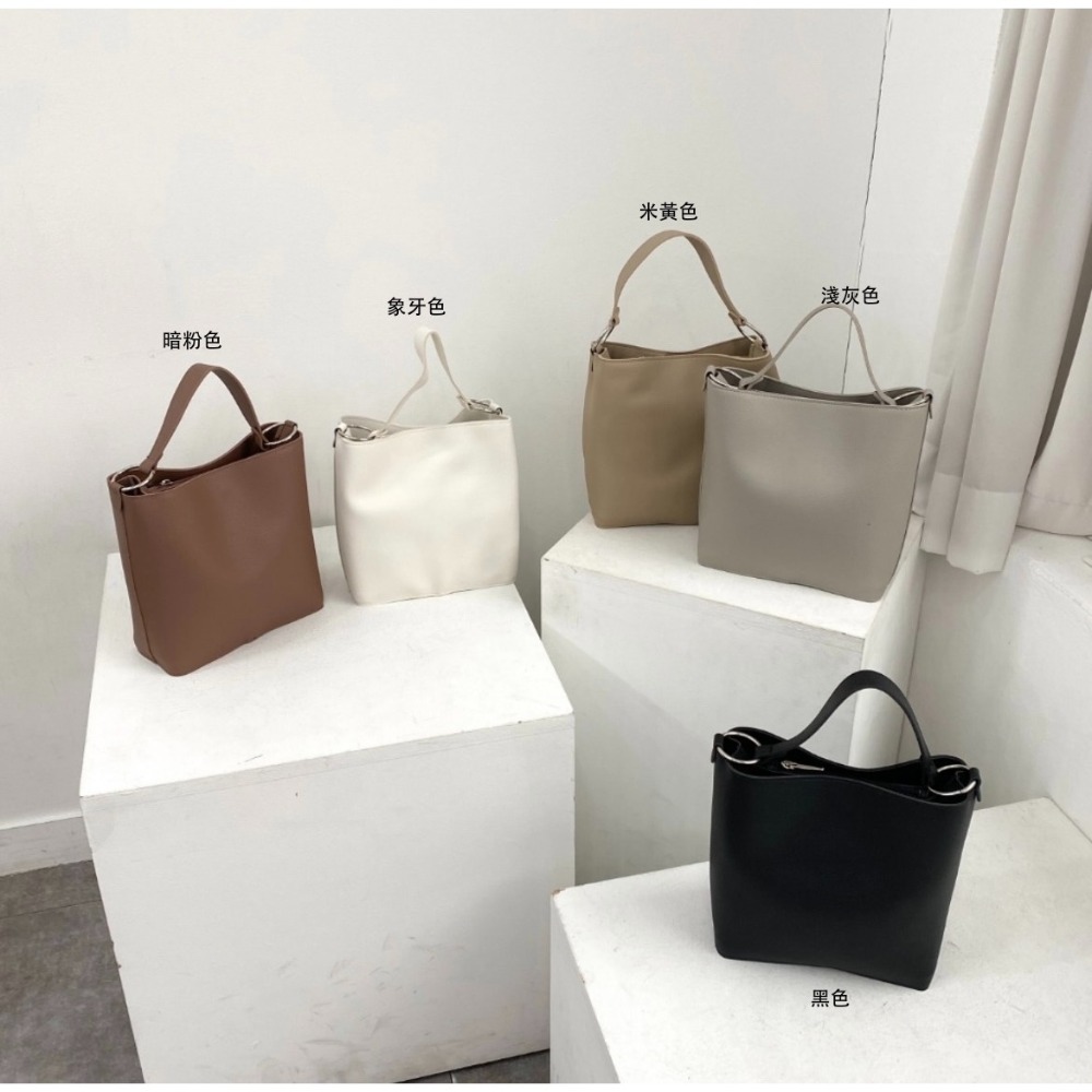 VOS AMO韓國嚴選流行女包-韓國熱銷款純色皮革手提包(5色)-細節圖6