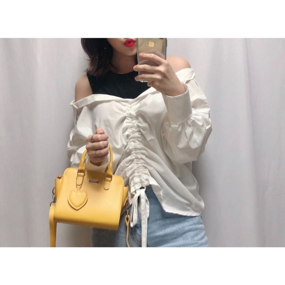 VOS AMO韓國嚴選流行女包-韓國熱銷款心型吊墜手提/單肩包(6色)-細節圖5