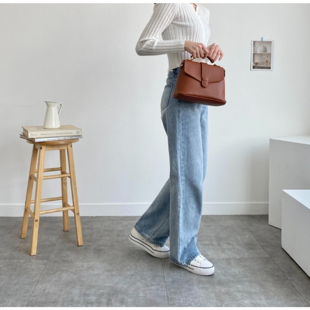 VOS AMO韓國嚴選流行女包-韓國熱銷款純色翻蓋皮革手提/單肩包-細節圖3