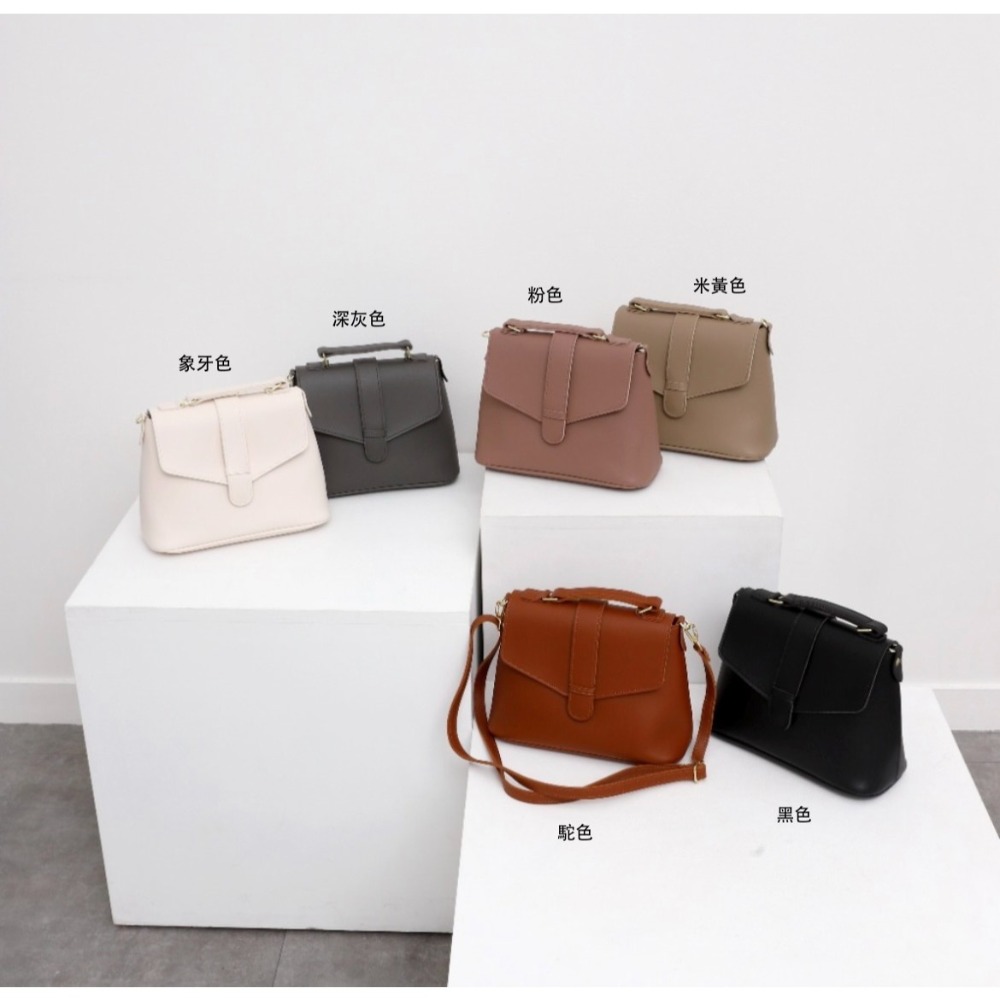 VOS AMO韓國嚴選流行女包-韓國熱銷款純色翻蓋皮革手提/單肩包-細節圖6