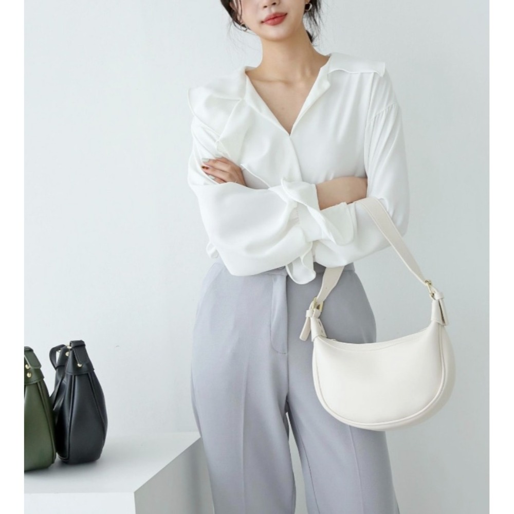 VOS AMO韓國嚴選流行女包-韓國熱銷款R1001皮革純色單肩包(3色)-細節圖5