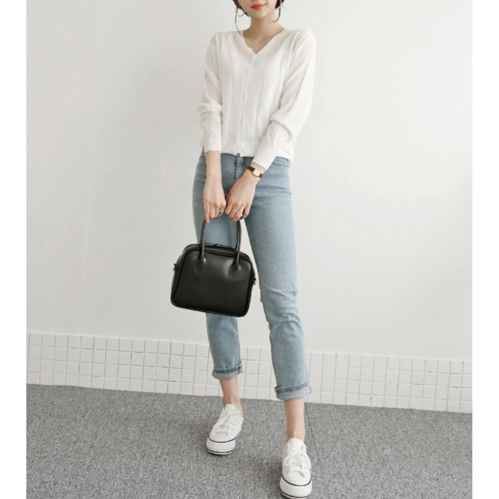 VOS AMO韓國嚴選流行女包-韓國熱銷款純色皮革手提/單肩包(3色)-細節圖4