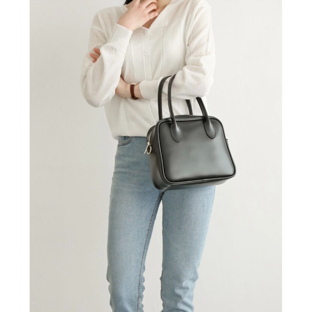 VOS AMO韓國嚴選流行女包-韓國熱銷款純色皮革手提/單肩包(3色)-細節圖6