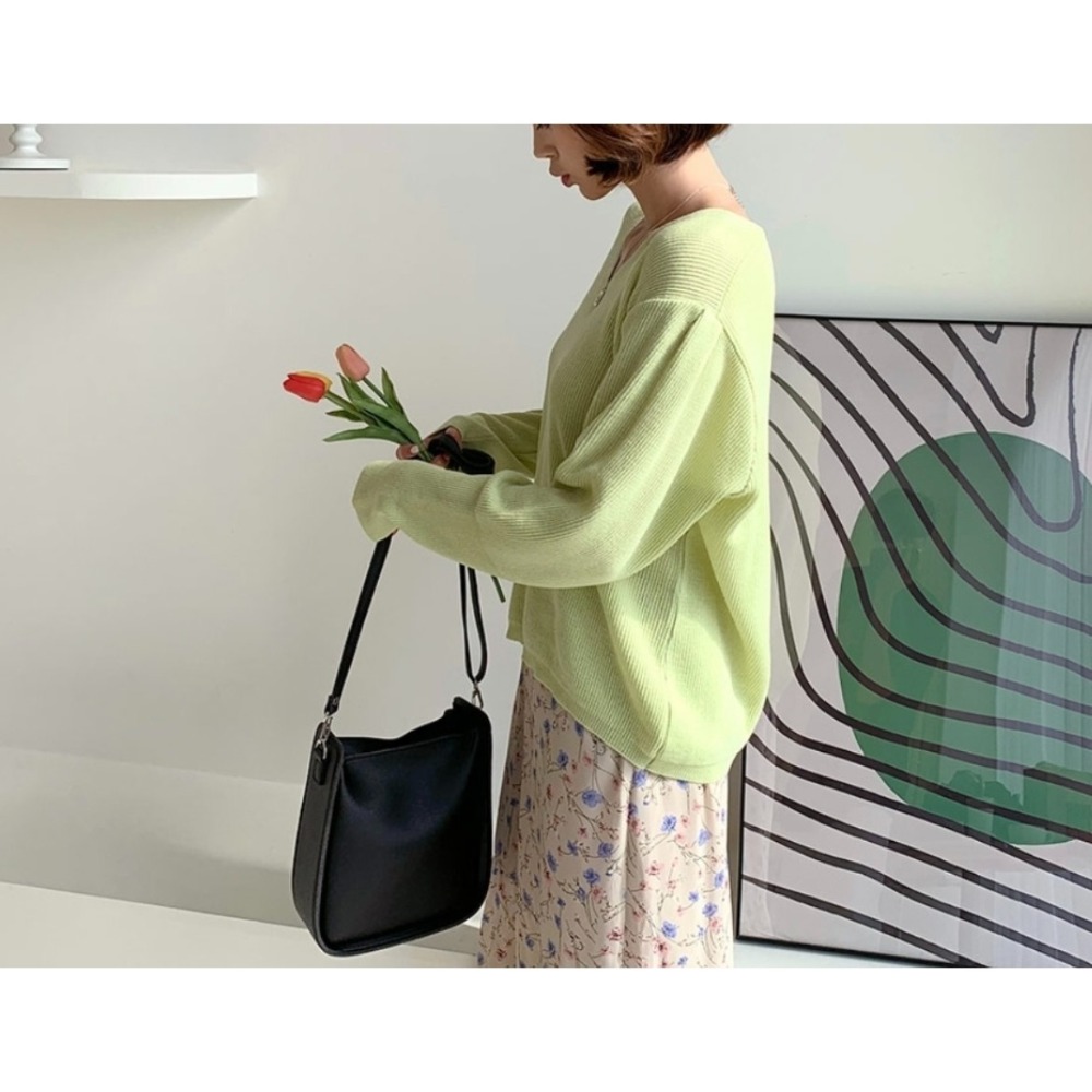 VOS AMO韓國嚴選流行女包-韓國熱銷款素面皮革方形單肩包(7色)-細節圖3