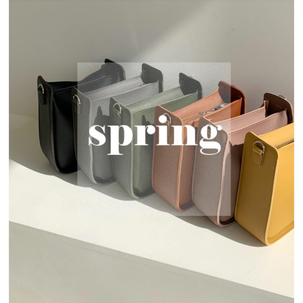 VOS AMO韓國嚴選流行女包-韓國熱銷款素面皮革方形單肩包(7色)-細節圖5