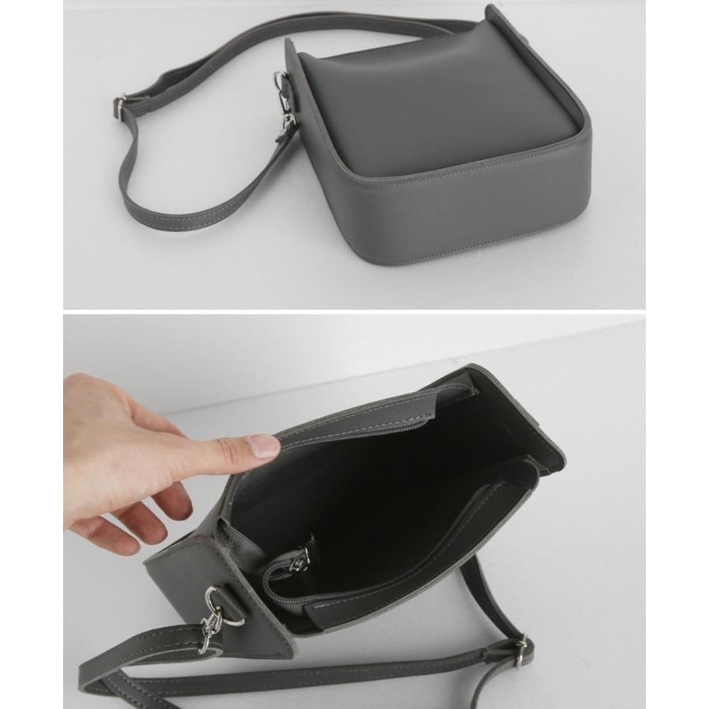 VOS AMO韓國嚴選流行女包-韓國熱銷款素面皮革方形單肩包(7色)-細節圖10