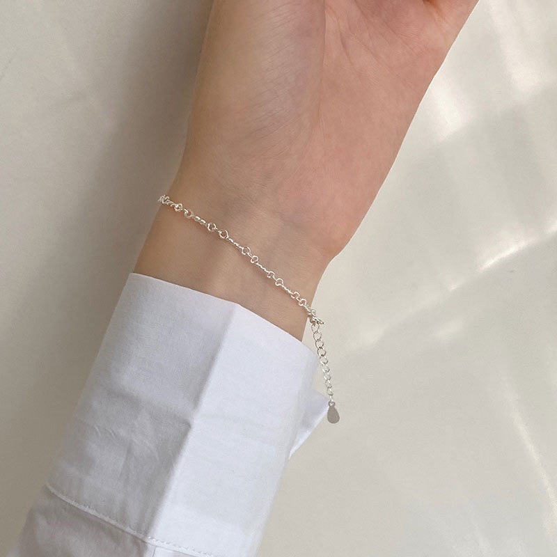 預購【23.𝙨𝙩𝙪𝙙𝙞𝙤】925純銀螺旋手鍊亮銀色簡約設計BB06-細節圖2