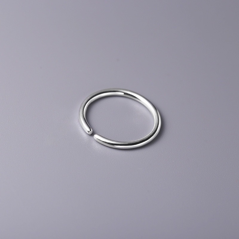 現貨【23.𝙨𝙩𝙪𝙙𝙞𝙤】 S925純銀素圈戒指女 百搭閨蜜戒 開口🉑️調節 BA04-細節圖4